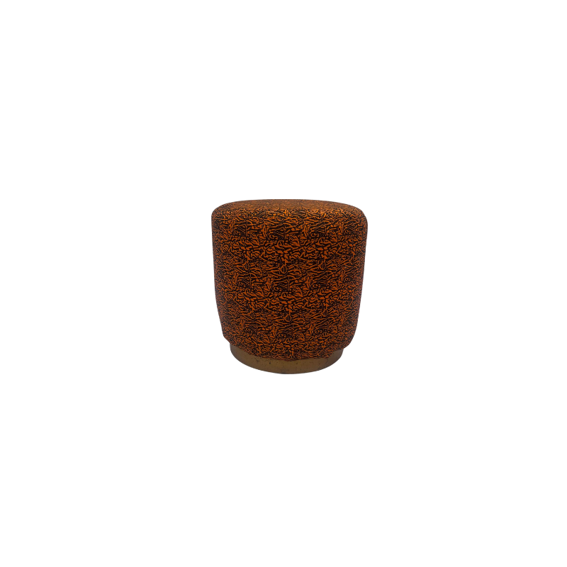 B-African Print Ottoman
