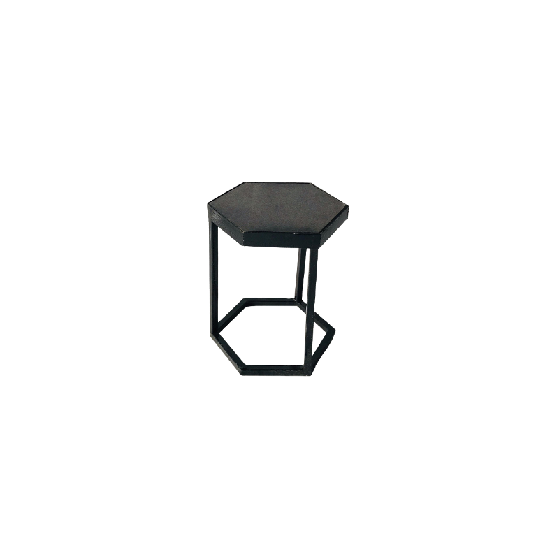 Black Octagon Side Stool